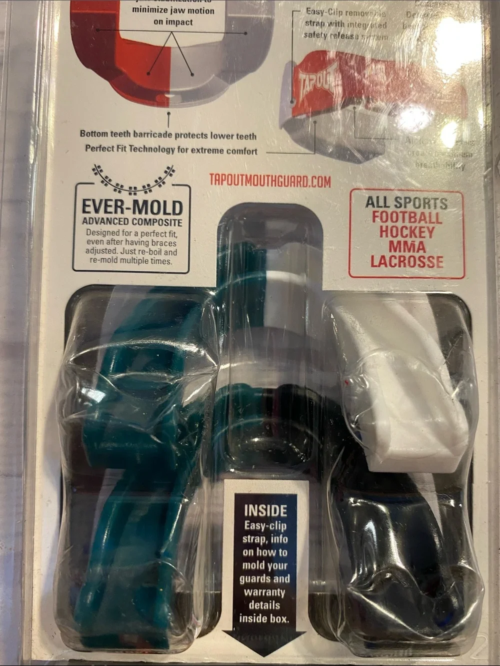 Tapout Adult 12 years + All sports Mouthguard Set with straps New